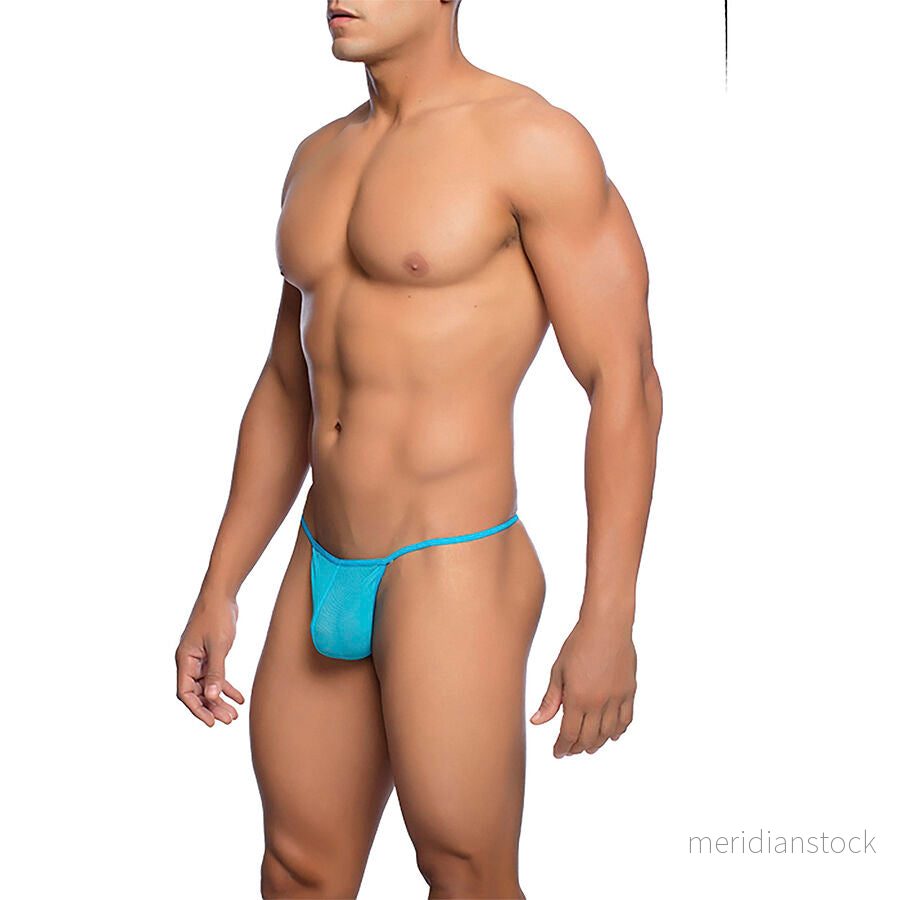 MOB - TRANSPARENT T-SHAPED THONG AQUA SIZE L/XL - Bild 3