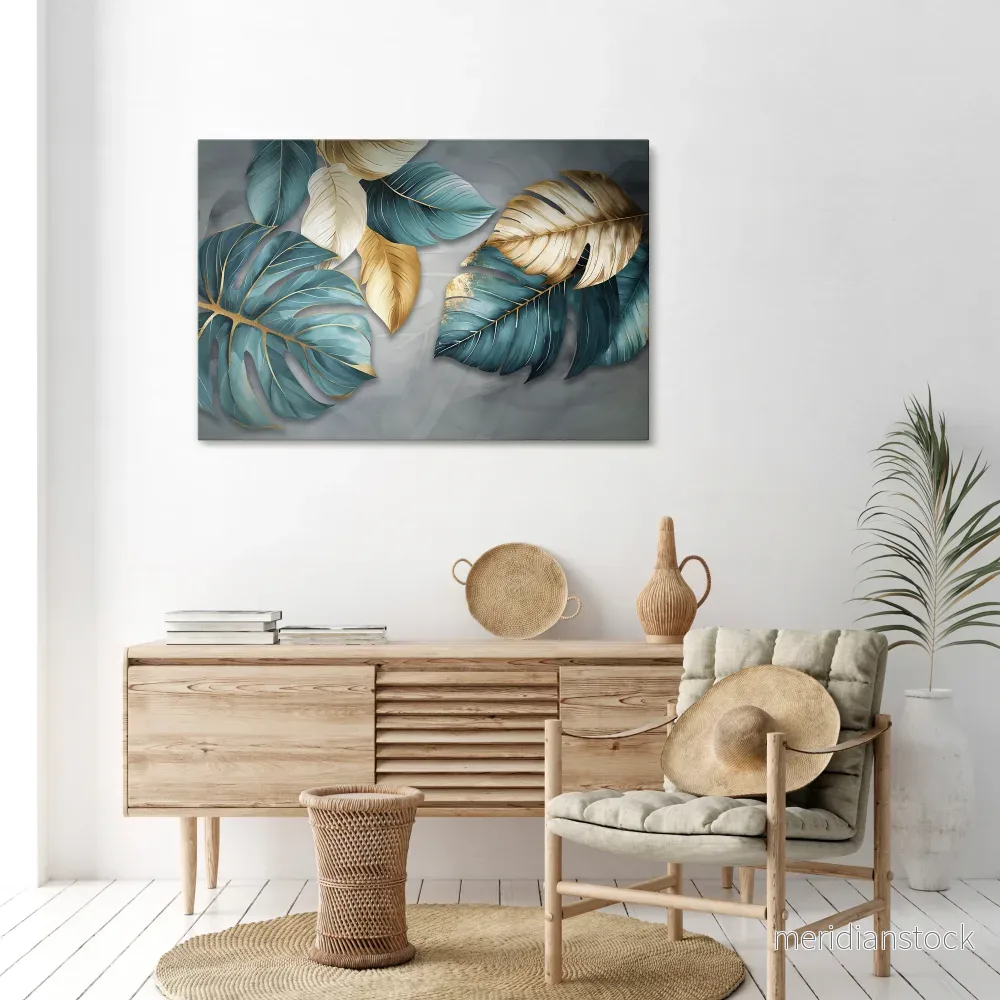 ELEGANCE IN LEAVES Horizontal Canvas Print - Bild 2