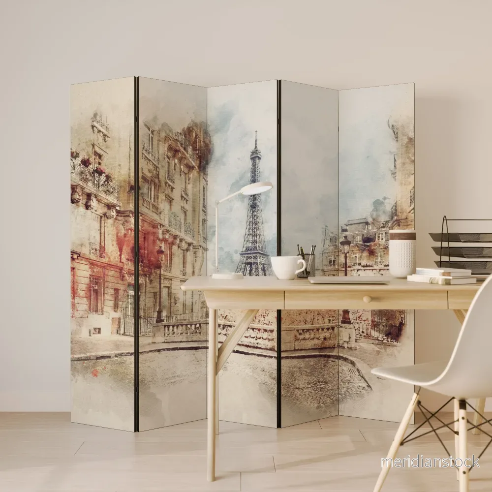 PARISIAN DAYDREAM Dekorativ rumsavdelare – 5 paneler - Bild 3