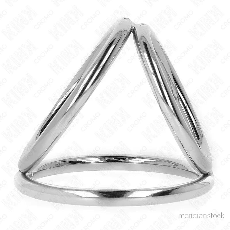 KINK - TRIPLE CHROME METAL PENIS RING 3.8 CM TO 5 CM MODEL 2 - Bild 2
