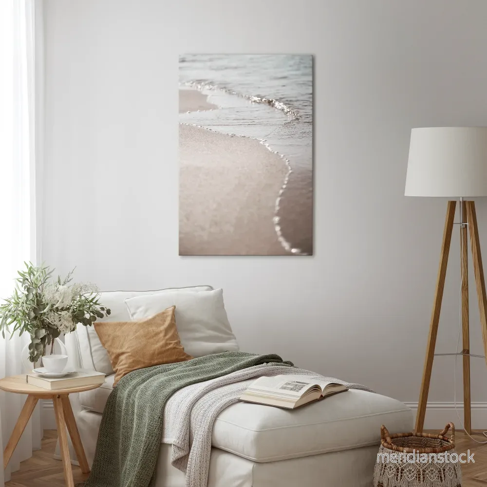 SILKEN SHORELINE DANCE Vertical Canvas Print - Bild 2