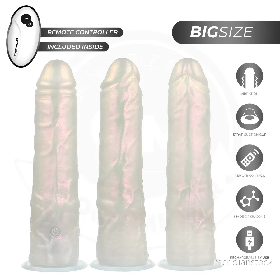 COCK MILLER - DILDO WITH SUCTION CUP, LIGHTS AND VIBRATION WITH REMOTE CONTROL WHITE 21.5 CM - Bild 3