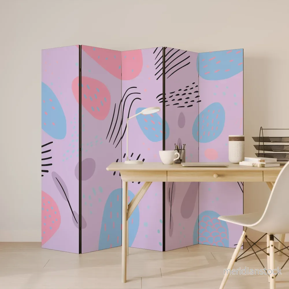 PINKY FRENZY Dekorativ rumsavdelare – 5 paneler - Bild 3