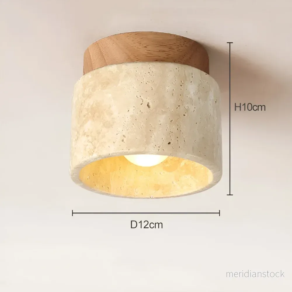 Wabi Sabi taklampa i gul marmor, japansk stil - TranquilStone - Bild 2
