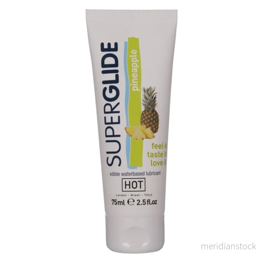 HOT - SUPERGLIDE EDIBLE LUBRICANT WATERBASED PINEAPPLE 75 ML