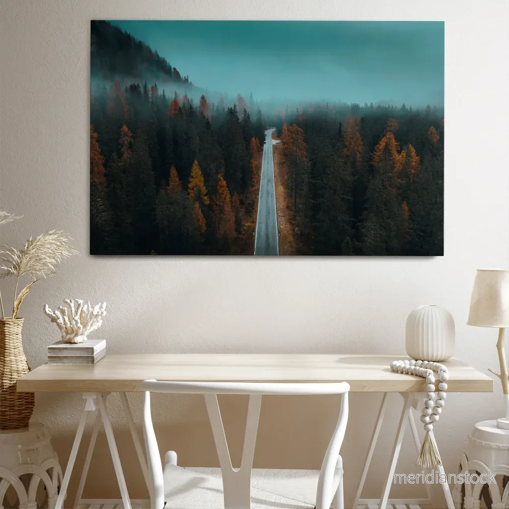 SERENE ROADWAY ESCAPE Horizontal Canvas Print