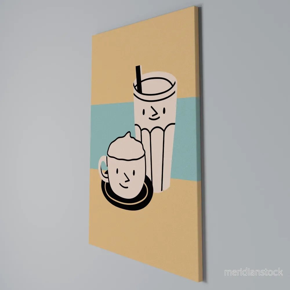 COFFEE PLEASURES Vertical Canvas Print - Bild 3