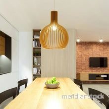 Handgjord trähängande lampa - RustikAura - Bild 3