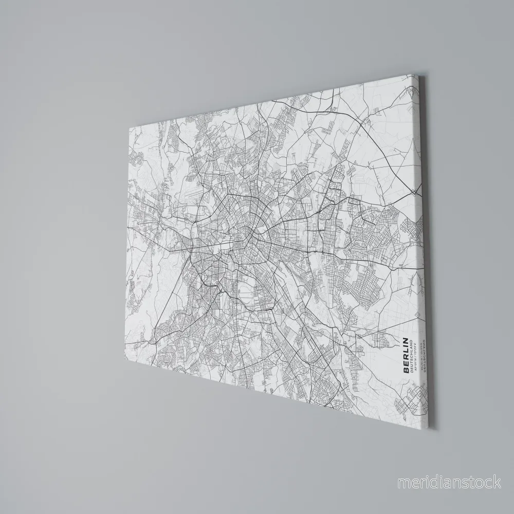 BERLIN PLAN Horizontal Canvas Print - Bild 3