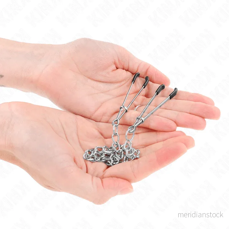 KINK - THIN NIPPLE CLAMPS WITH THICK CHAIN 30 CM - Bild 3