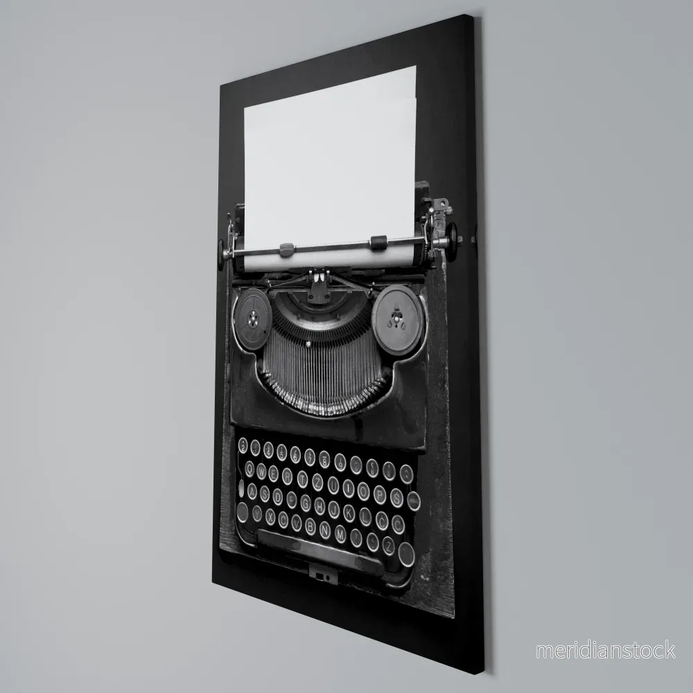 TYPEWRITER SYMPHONY Vertical Canvas Print - Bild 3