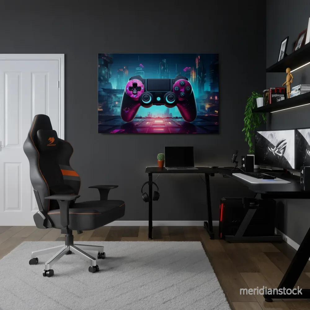SYNTHWAVE PAD Horizontal Canvas Print - Bild 2