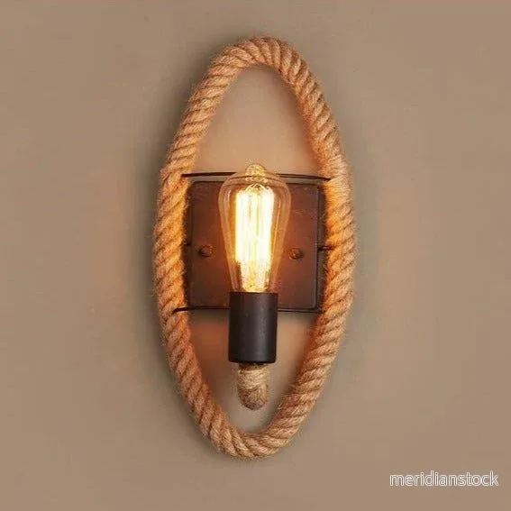 Vintage segelvägglampa – RusticRope - Bild 3