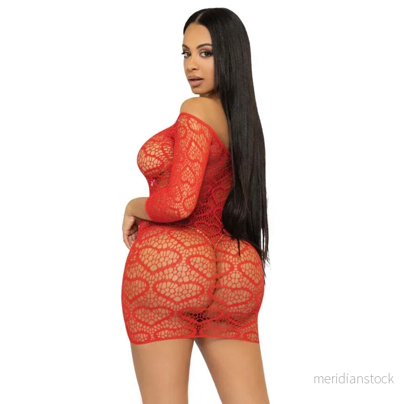 LEG AVENUE – HEART NET MINI DRESS ONE SIZE – RED LEG AVENUE – HEART NET MINI DRESS ONE SIZE – RED