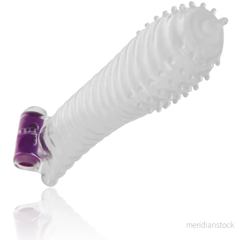 OHMAMA - TEXTURED PENIS SHEATH WITH VIBRATING BULLET - Bild 2