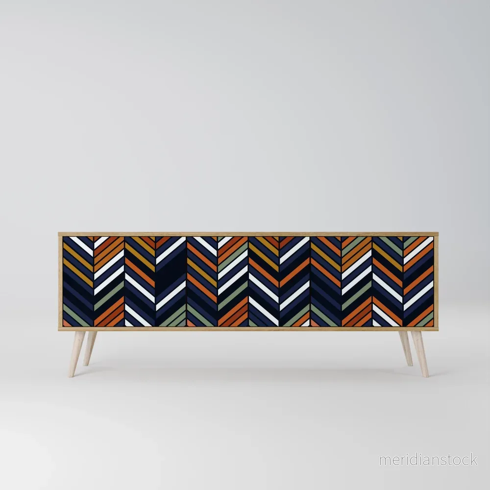 VIBRANT PATCHWORK TV-bänk med 3 dörrar - Bild 2