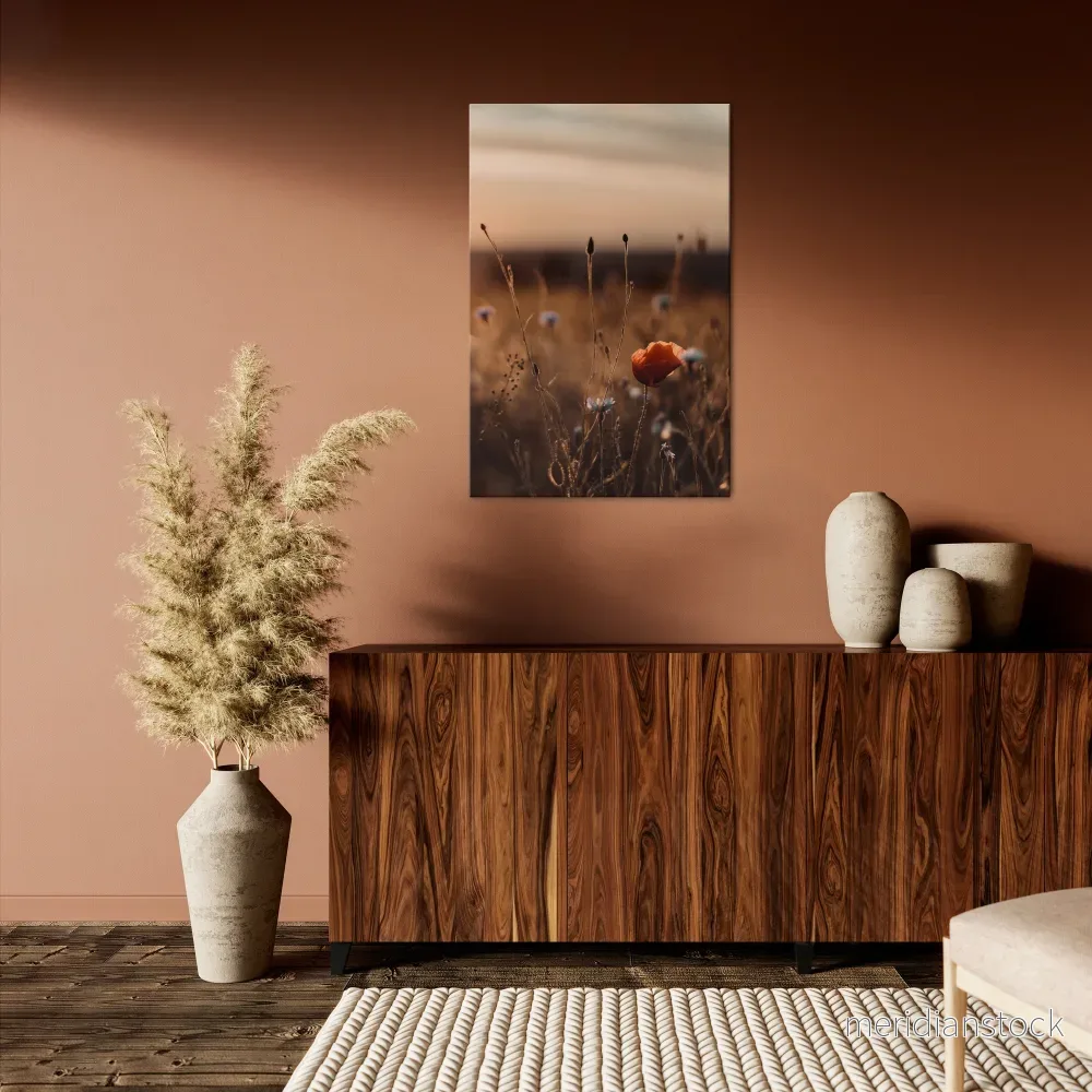GLOWING MEADOWS AT DUSK Vertical Canvas Print