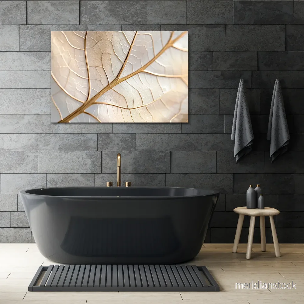 GOLDEN LEAF WHISPERS Horizontal Canvas Print - Bild 2