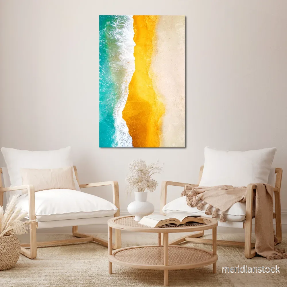 TRILOGY OF TIDES Vertical Canvas Print