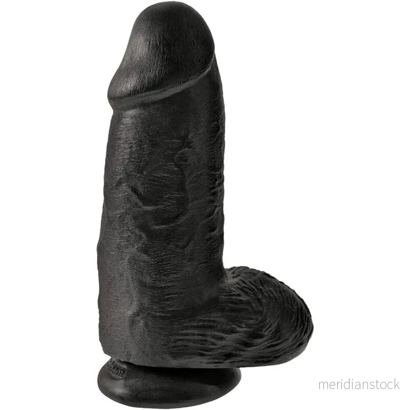 KING COCK - CHUBBY REALISTIC PENIS 23 CM BLACK - Bild 2