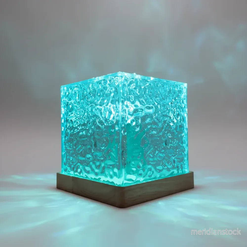 Färgglad dekorationslampa i glasoptik - SkyGlowCube - Bild 2