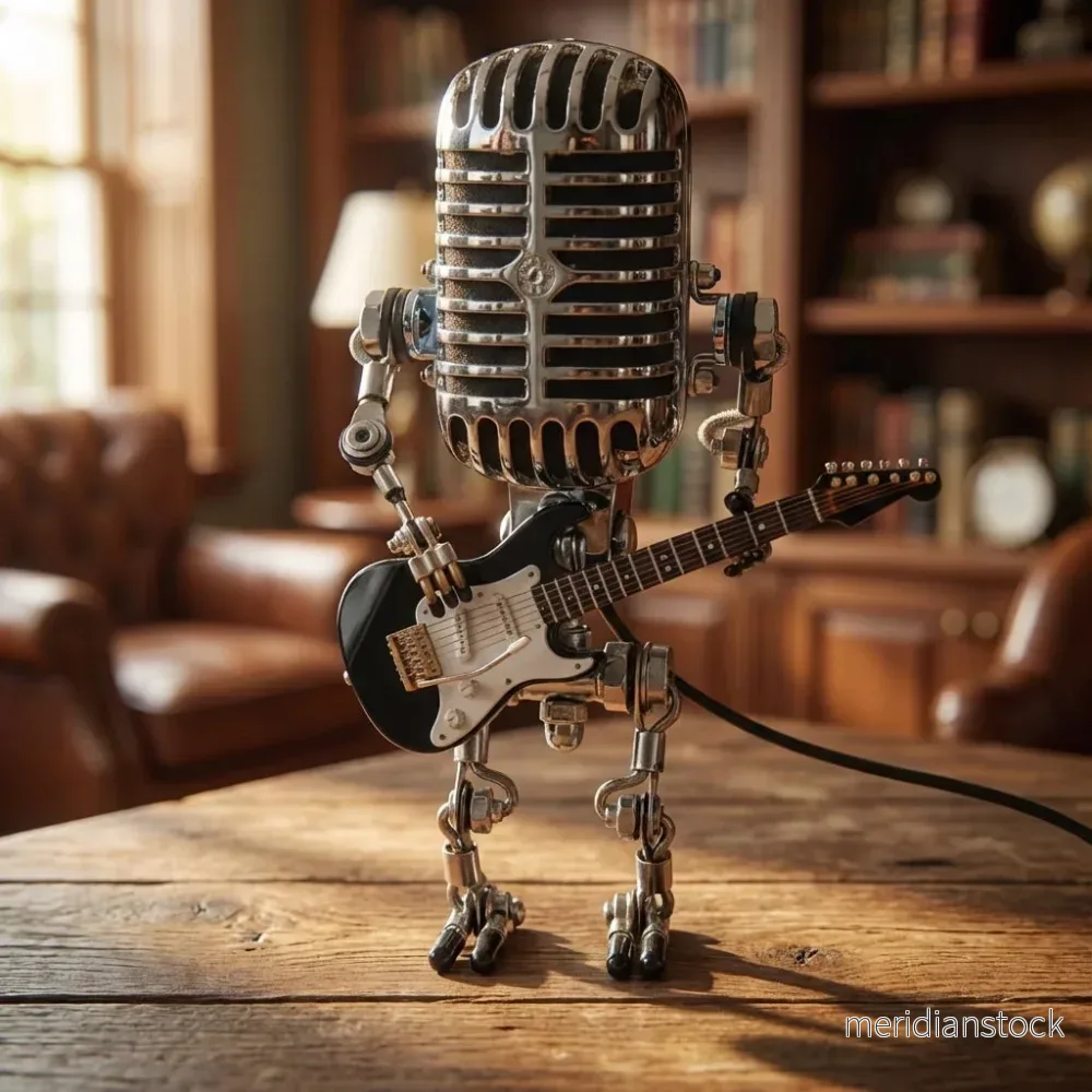 Gitarrtema bordslampa – StrumBot Gitarrtema bordslampa – StrumBot