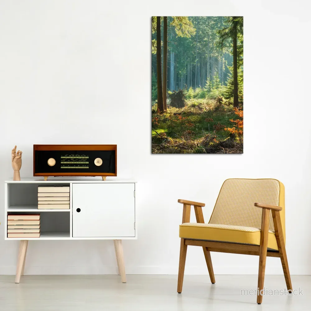 SUNLIT FOREST SERENADE Vertical Canvas Print - Bild 2
