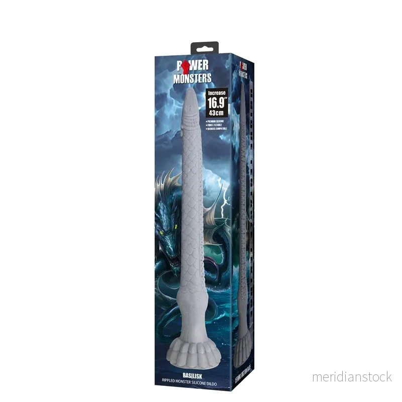 POWER MONSTERS - BASILISK FANTASY SILICONE DILDO 43 CM Ø 5 CM - Bild 2