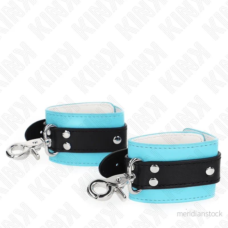 KINK - PREMIUM LOCKABLE WRIST RESTRAINTS BLACK / BLUE ADJUSTABLE 21-28 CM X 5.5 CM - Bild 2
