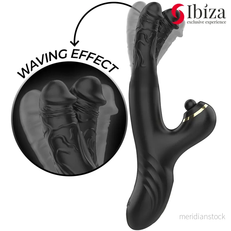 IBIZA - TWO DRAGONS DOUBLE VIBRATOR BLACK - Bild 2
