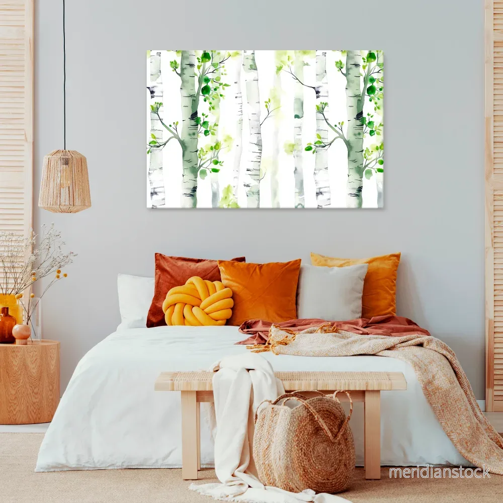 BIRCHY SOLACE Horizontal Canvas Print