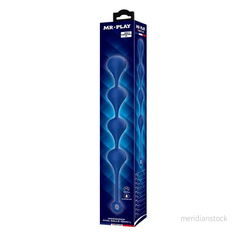 MR PLAY - BLUE SILICONE ANAL BEADS SIZE L 42.6 CM - Bild 3