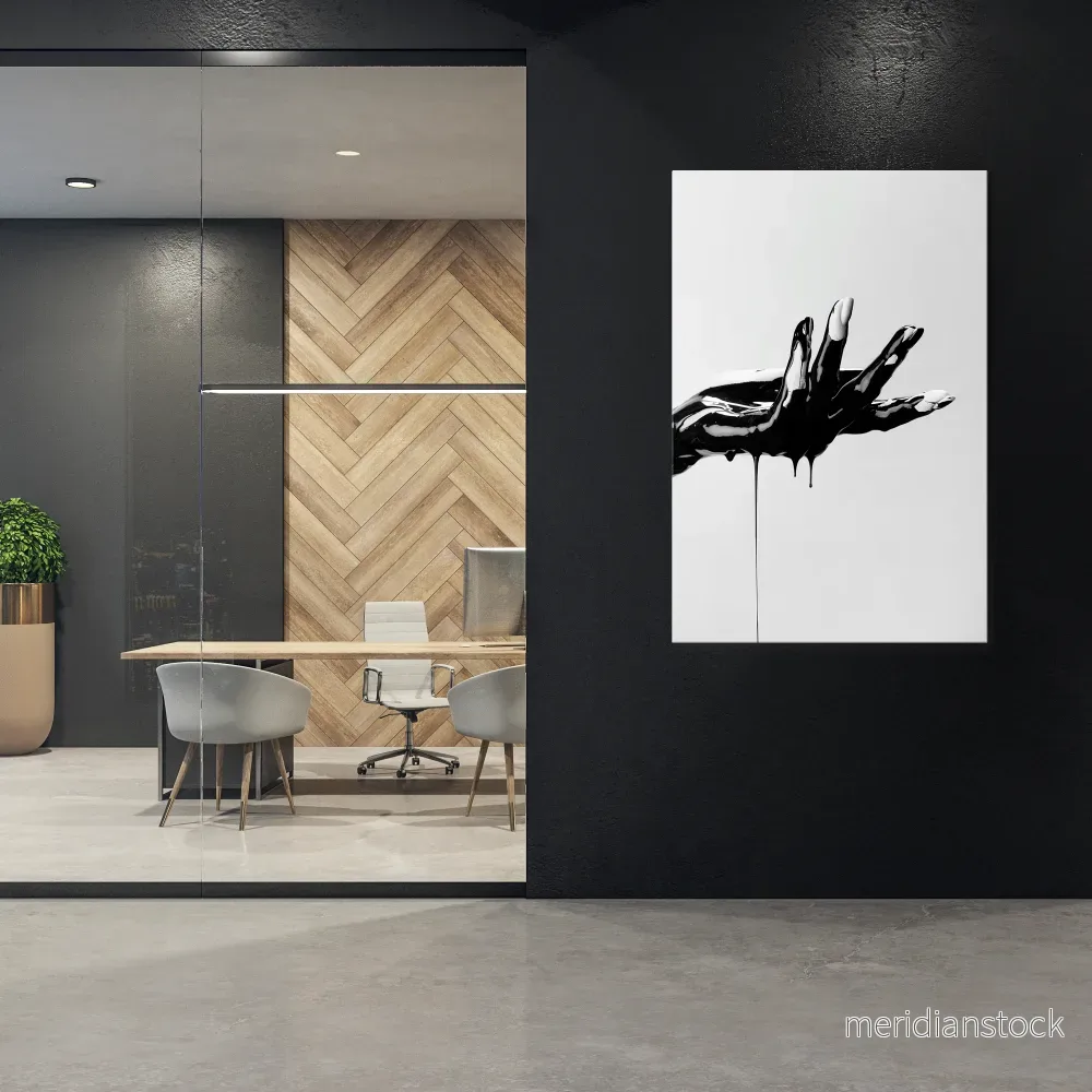BLACK VISCOSITY Vertical Canvas Print BLACK VISCOSITY Vertical Canvas Print