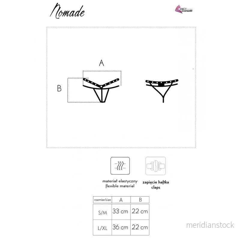 LIVCO CORSETTI FASHION - NOMADE THONG CROTCHLESS BLACK - Bild 2