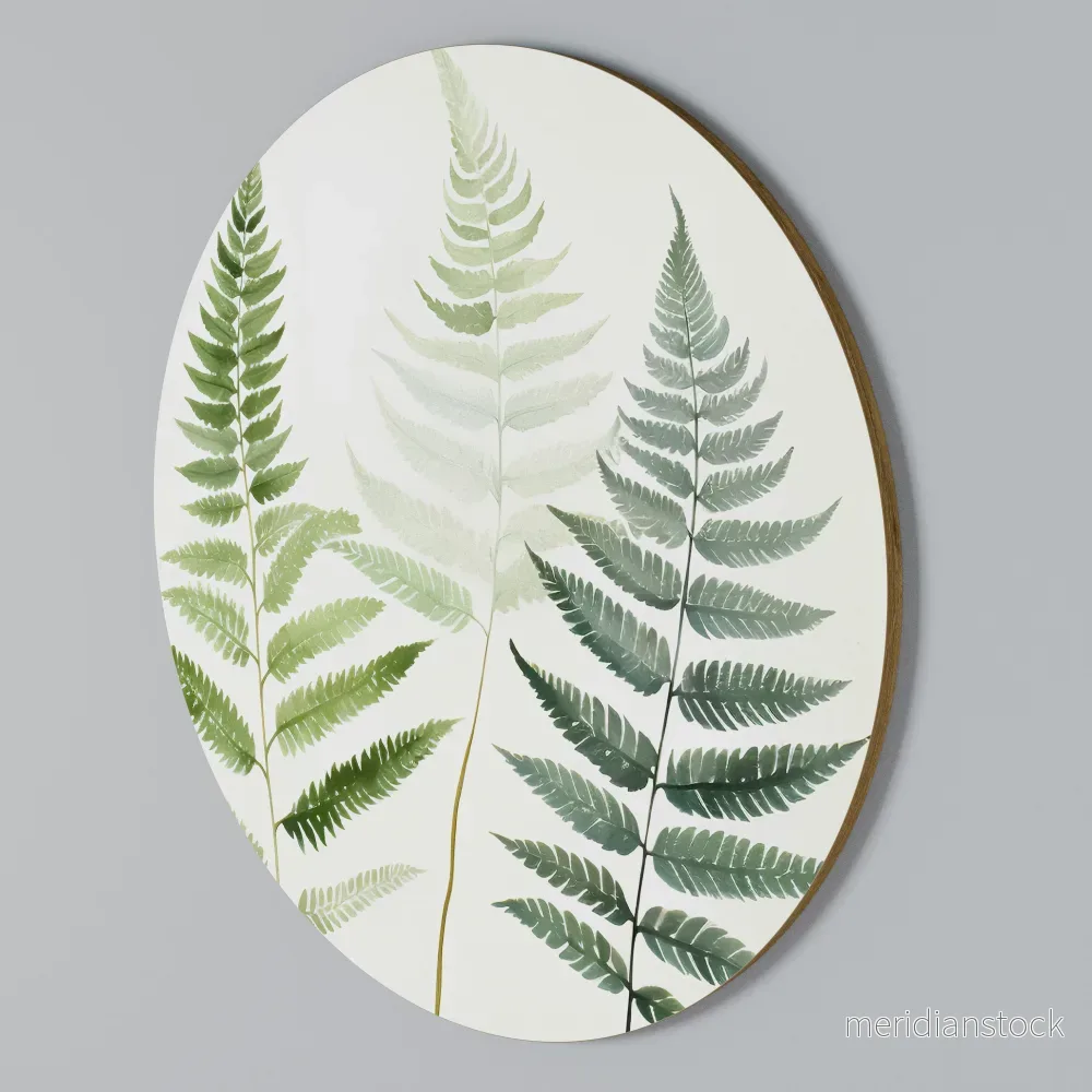 FERN MAJESTY Rund väggdekor