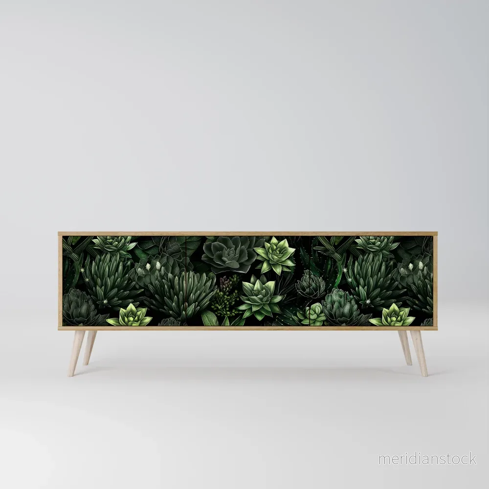 SUCCULENT JUNGLE TV-bänk med 3 dörrar - Bild 2