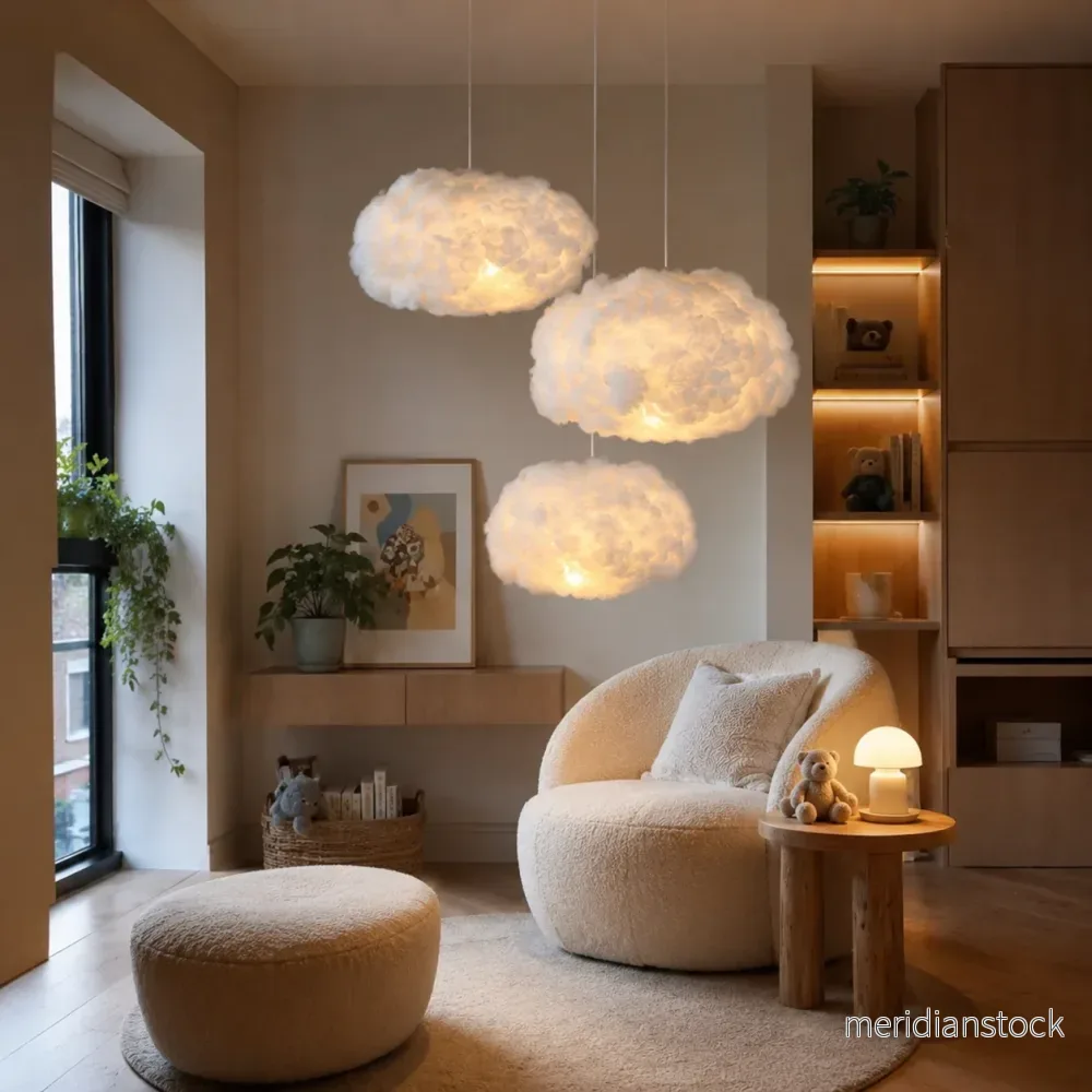 Taklampa moln – LED-pendellampa för barnrum och sovrum i 7 storlekar - Bild 3
