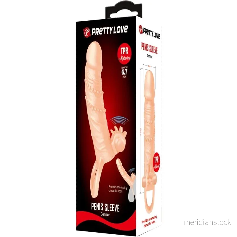 PRETTY LOVE - CONNOR PENIS SLEEVE + CLITORIS STIMULATOR FLESH - Bild 3