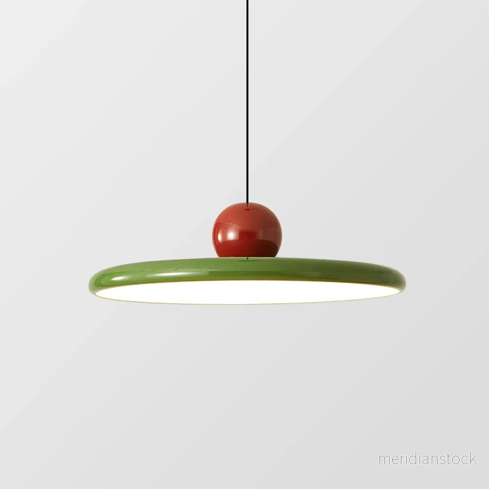 Pendellampa platt disk – nordisk minimalistisk LED-taklampa - Bild 3