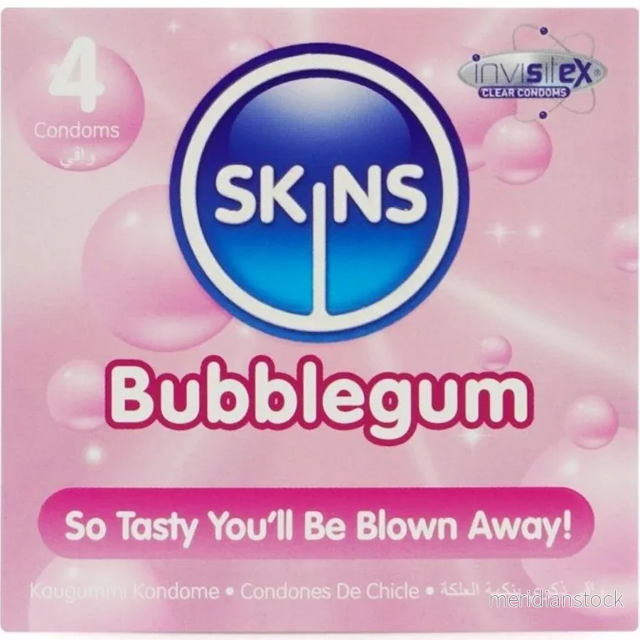 SKINS - BUBBLEGUM PREMIUM CONDOMS PACK 4