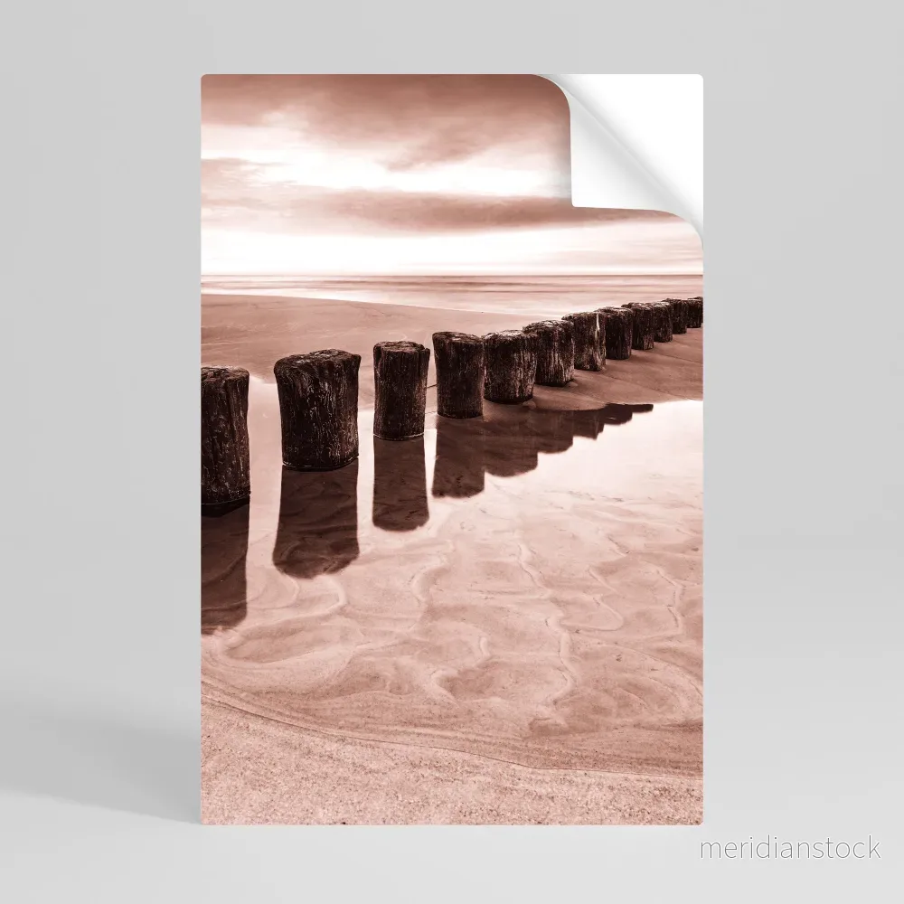 SERENE SHORELINE SEQUENCE Självhäftande Vertikal Poster
