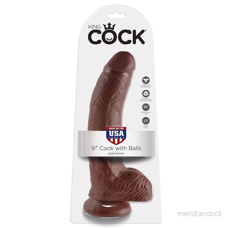 KING COCK - 9 DILDO BROWN WITH BALLS 22.9 CM - Bild 2