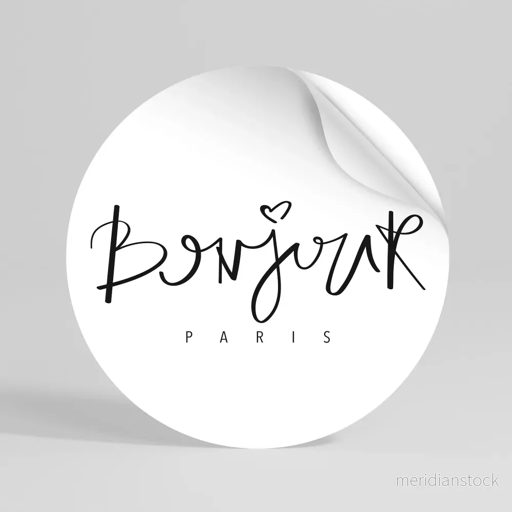 BONJOUR LOVE Rund väggdekal BONJOUR LOVE Rund väggdekal