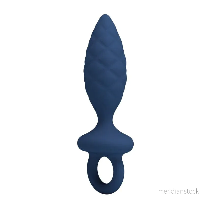 MR PLAY - TEXTURED ANAL PLUG WITH RING BLUE M - Bild 3