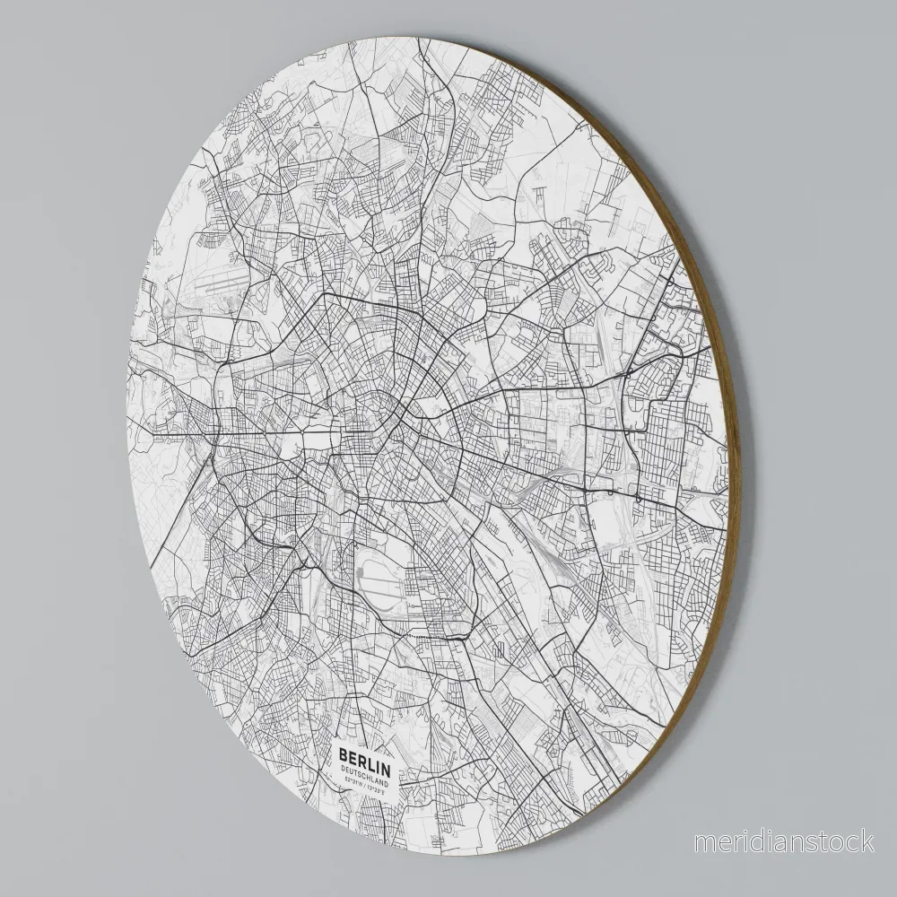 BERLIN PLAN Rund väggdekor