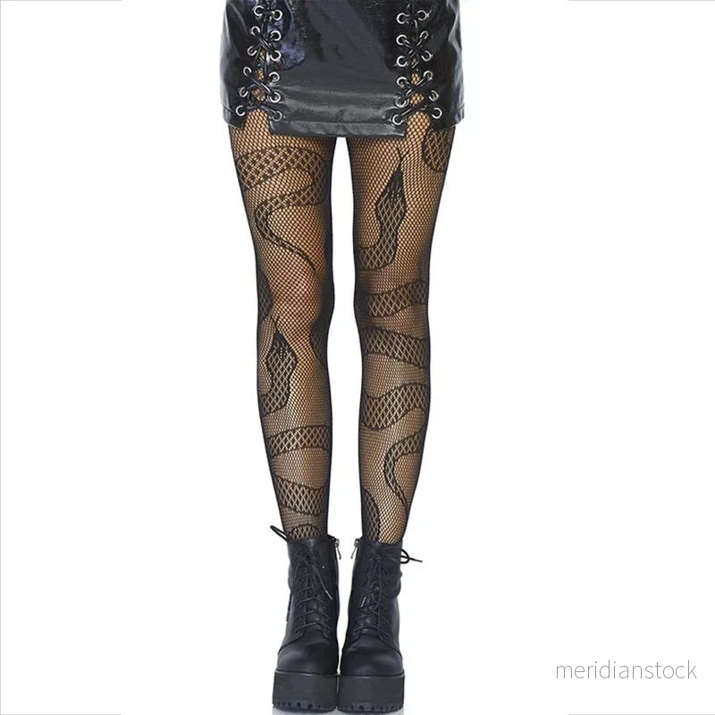 LEG AVENUE - STOCKINGS NET SNAKES BLACK - Bild 3