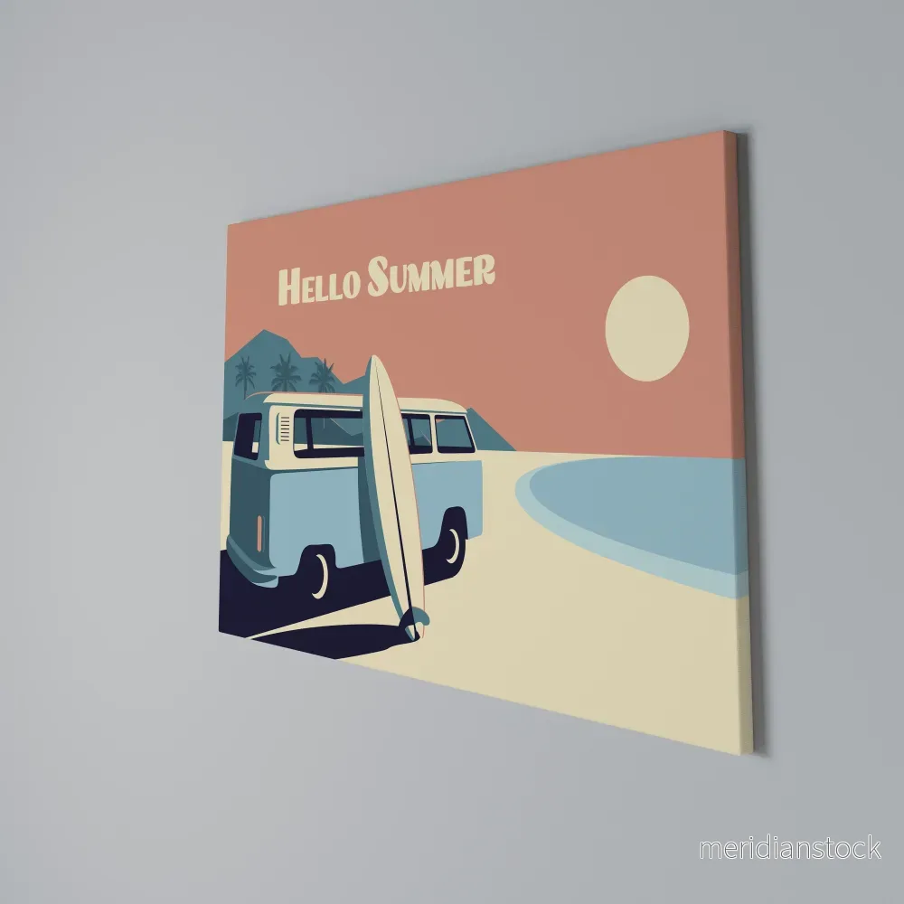 HELLO SUMMER Horizontal Canvas Print - Bild 3