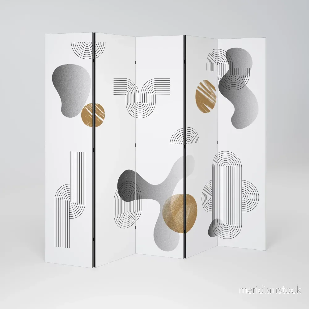 CLEAR CREATIONS Dekorativ rumsavdelare – 5 paneler