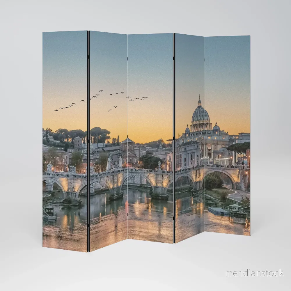 REFLECTIONS OF ROME Dekorativ rumsavdelare – 5 paneler