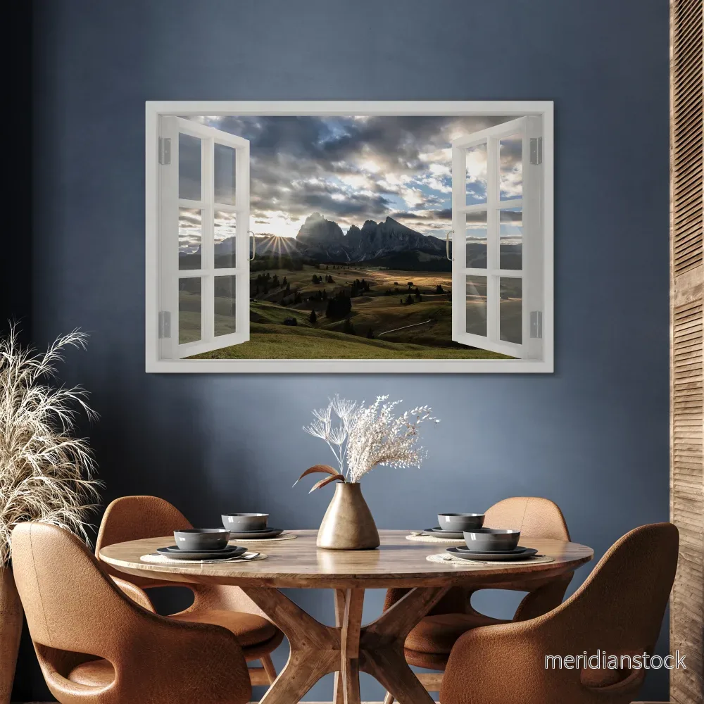 MOUNTAIN VIEWPORT Horizontal Canvas Print